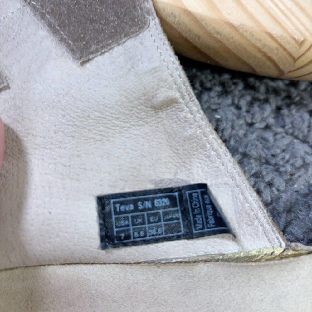 Teva Sandals Womens Size 7 Cream Suede Slide Casual Comfort Shoes - Picture 7 of 8